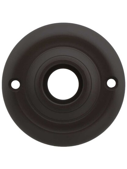 Forged-Brass Ringed Rosette - 2 1/4 inch Diameter in Oil-Rubbed Bronze.